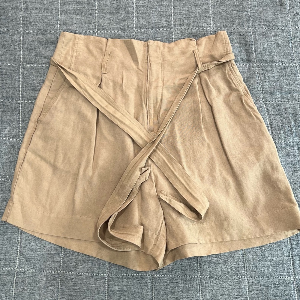 A new day women linen paper bag shorts size 6